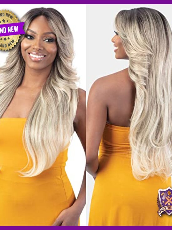 HD Lace Front Wig with Curtain Bangs, Heat Resistant Synthetic Hair main image 5